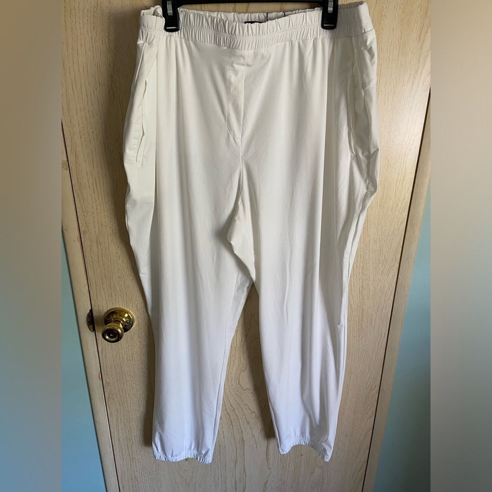 🩷 EXPRESS White All Day Pant High Waisted Joggers Sz XL NWT $80